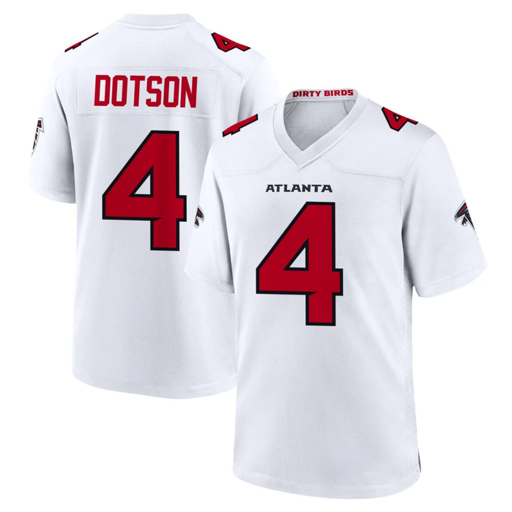Ncoe A.Falcons #4 Jahan Dotson Player White Team Color Home Game Stitched Jerseys