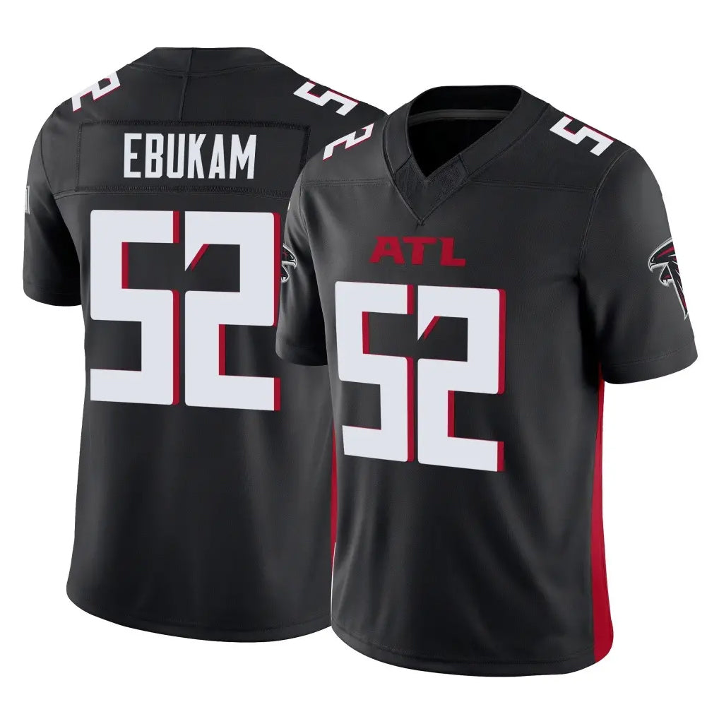 Ncoe A.Falcons #52 Samson Ebukam Player Black Vapor F.U.S.E. Limited Home Game Stitched Jerseys