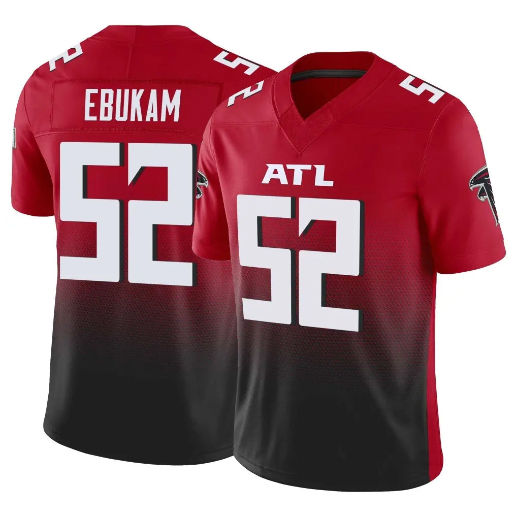Ncoe A.Falcons #52 Samson Ebukam Player Red Vapor F.U.S.E. Limited Home Game Stitched Jerseys