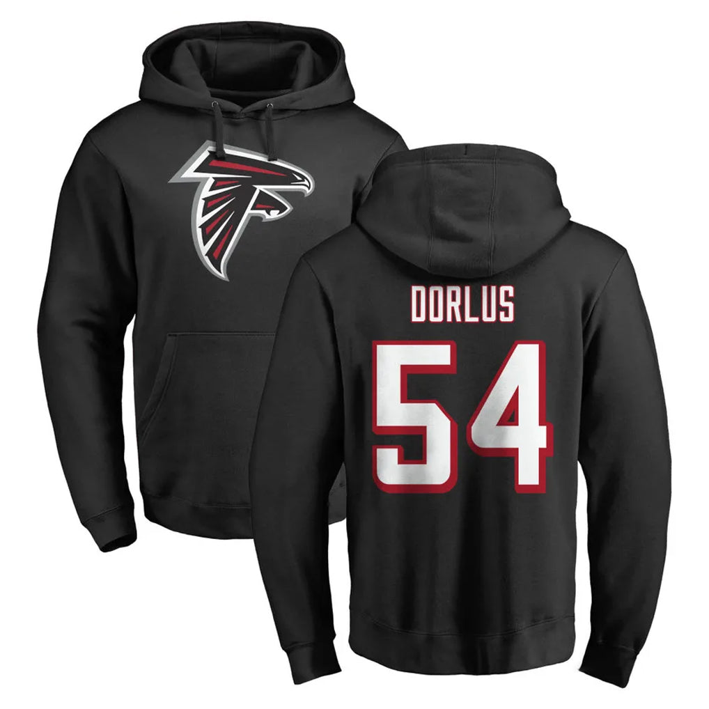Ncoe A.Falcons #54 Brandon Dorlus Player Black LOGO Pullover Hoodies Home Game Stitched Jerseys
