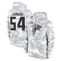 Ncoe A.Falcons #54 Brandon Dorlus Player Camo Arctic Salute to Service Hoodies Limited Stitched Jerseys