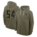 Ncoe A.Falcons #54 Brandon Dorlus Player Olive 2025 Salute to Service Hoodies Stitched Jerseys