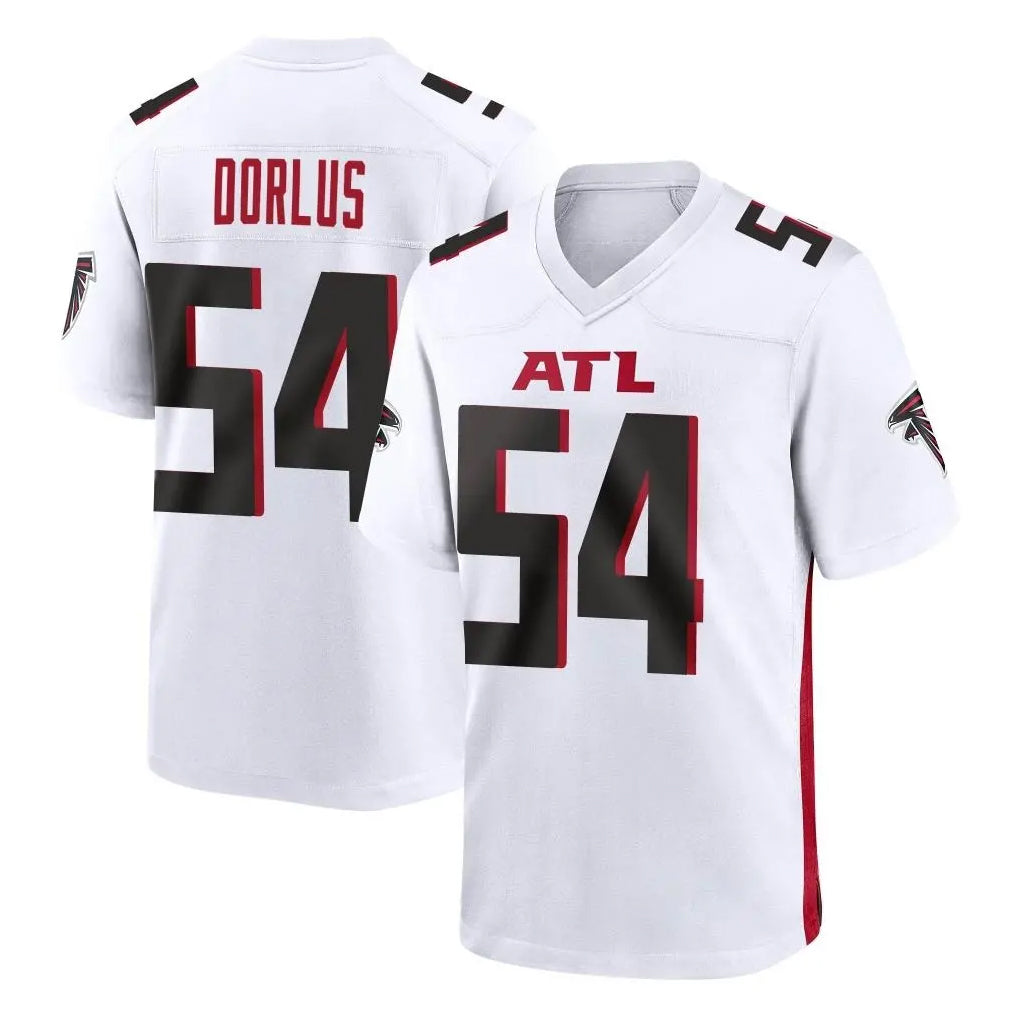 Ncoe A.Falcons #54 Brandon Dorlus Player White Home Game Stitched Jerseys