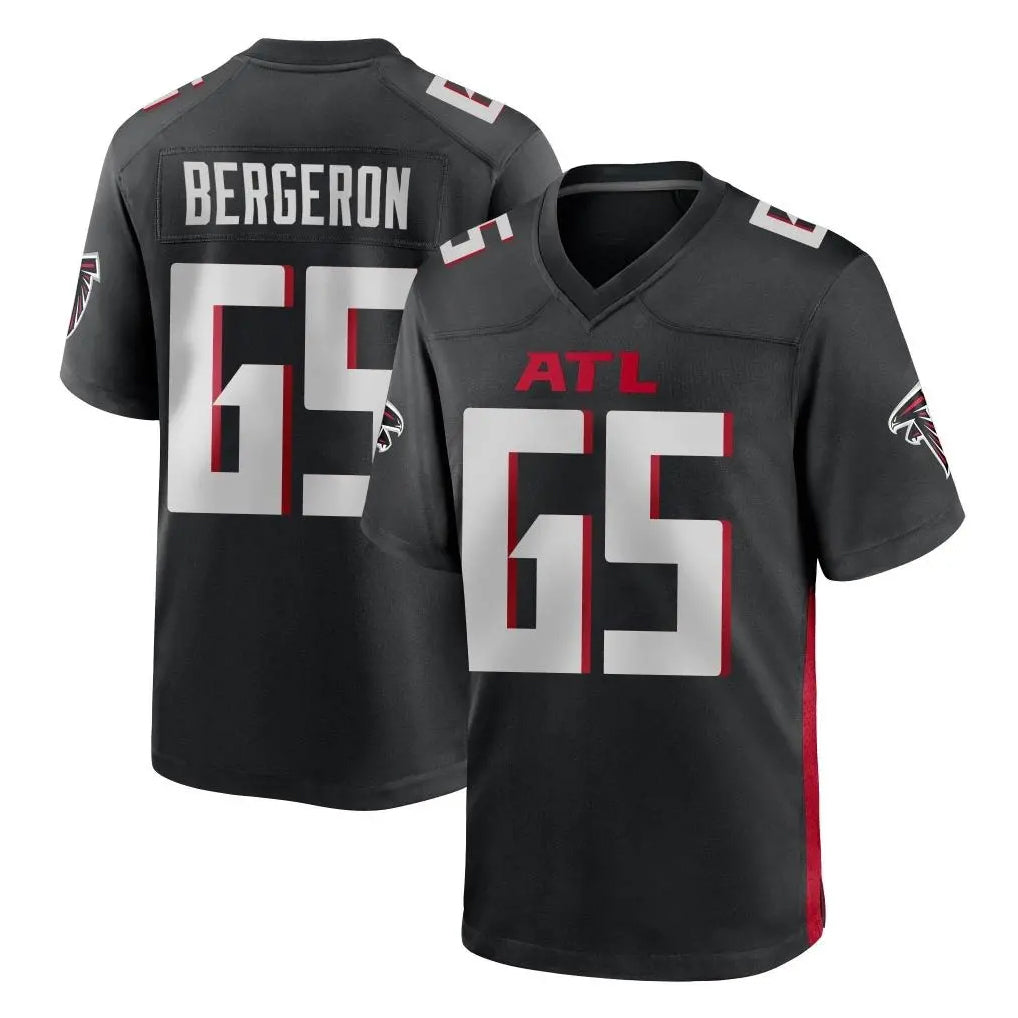 Ncoe A.Falcons #65 Matthew Bergeron Player Black Home Game Stitched Jerseys