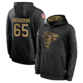 Ncoe A.Falcons #65 Matthew Bergeron Player Black Salute to Service Hoodies Game Stitched Jerseys