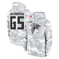 Ncoe A.Falcons #65 Matthew Bergeron Player Camo Arctic Salute to Service Hoodies Limited Stitched Jerseys