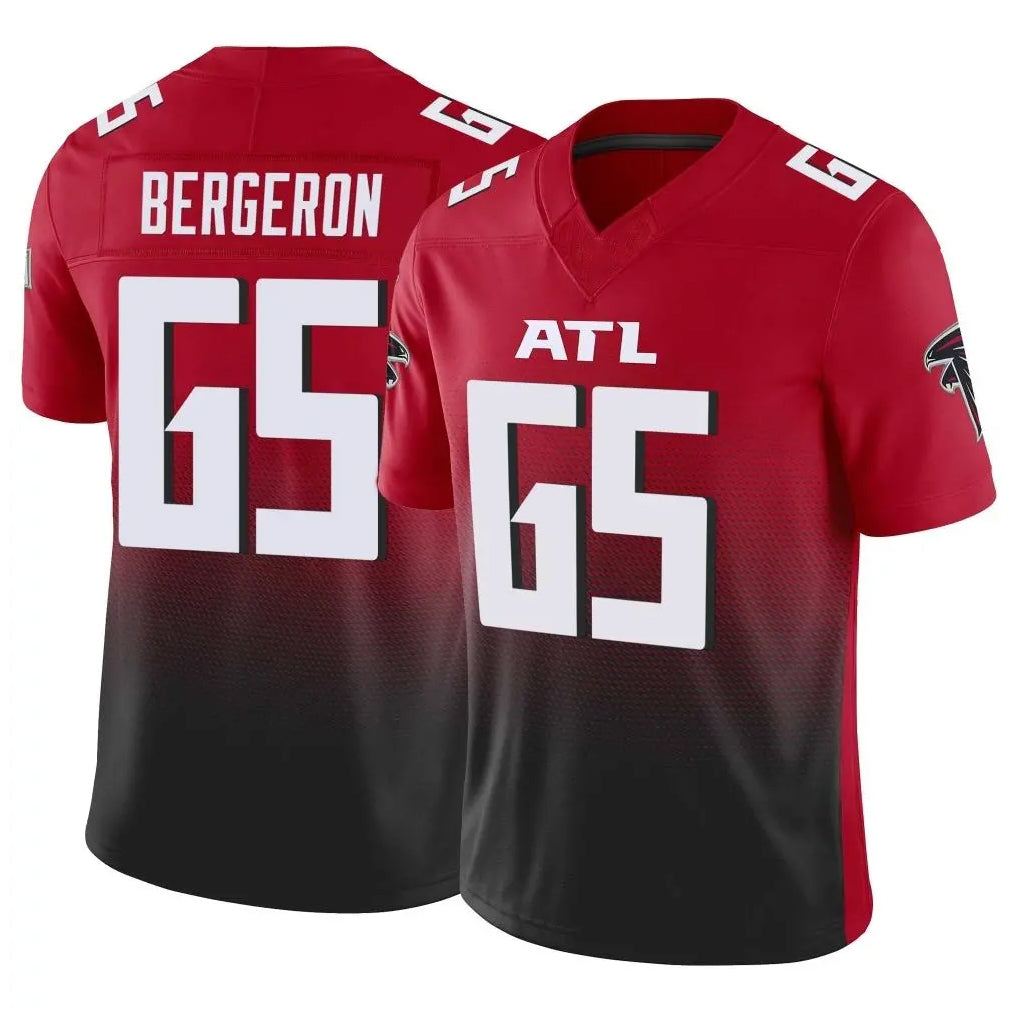 Ncoe A.Falcons #65 Matthew Bergeron Player Red Vapor F.U.S.E. Limited Home Game Stitched Jerseys