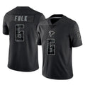 Ncoe A.Falcons #6 Nick Folk Player Black RFLCTV Limited Game Stitched Jerseys