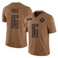 Ncoe A.Falcons #6 Nick Folk Player Brown Salute To Service Limited Stitched Jerseys