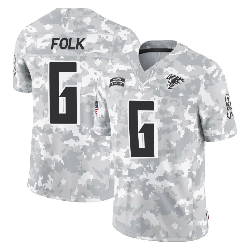 Ncoe A.Falcons #6 Nick Folk Player Camo Salute to Service Limited Stitched Jerseys