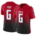 Ncoe A.Falcons #6 Nick Folk Player Red Vapor F.U.S.E. Limited Home Game Stitched Jerseys