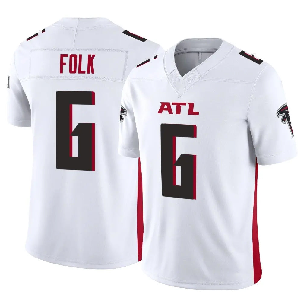 Ncoe A.Falcons #6 Nick Folk Player White Vapor F.U.S.E. Limited Stitched Jerseys