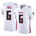 Ncoe A.Falcons #6 Nick Folk Player White Vapor F.U.S.E. Limited Stitched Jerseys