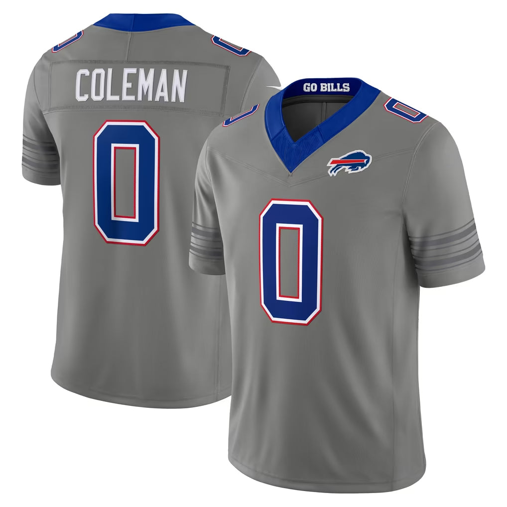 Ncoe B.Bills #0 Keon Coleman Player Gray Limited Nickel City Home Game Stitched Jerseys
