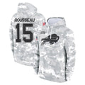 Ncoe B.Bills #15 Greg Rousseau Player Arctic Camo Salute to Service Hoodies Stitched Jerseys