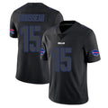 Ncoe B.Bills #15 Greg Rousseau Player Black Impact Limited Home Game Stitched Jerseys