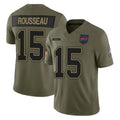 Ncoe B.Bills #15 Greg Rousseau Player Olive Salute To Service Limited Game Stitched Jerseys