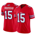 Ncoe B.Bills #15 Greg Rousseau Player Red Vapor F.U.S.E. Jersey Limited Home Game Stitched Jerseys