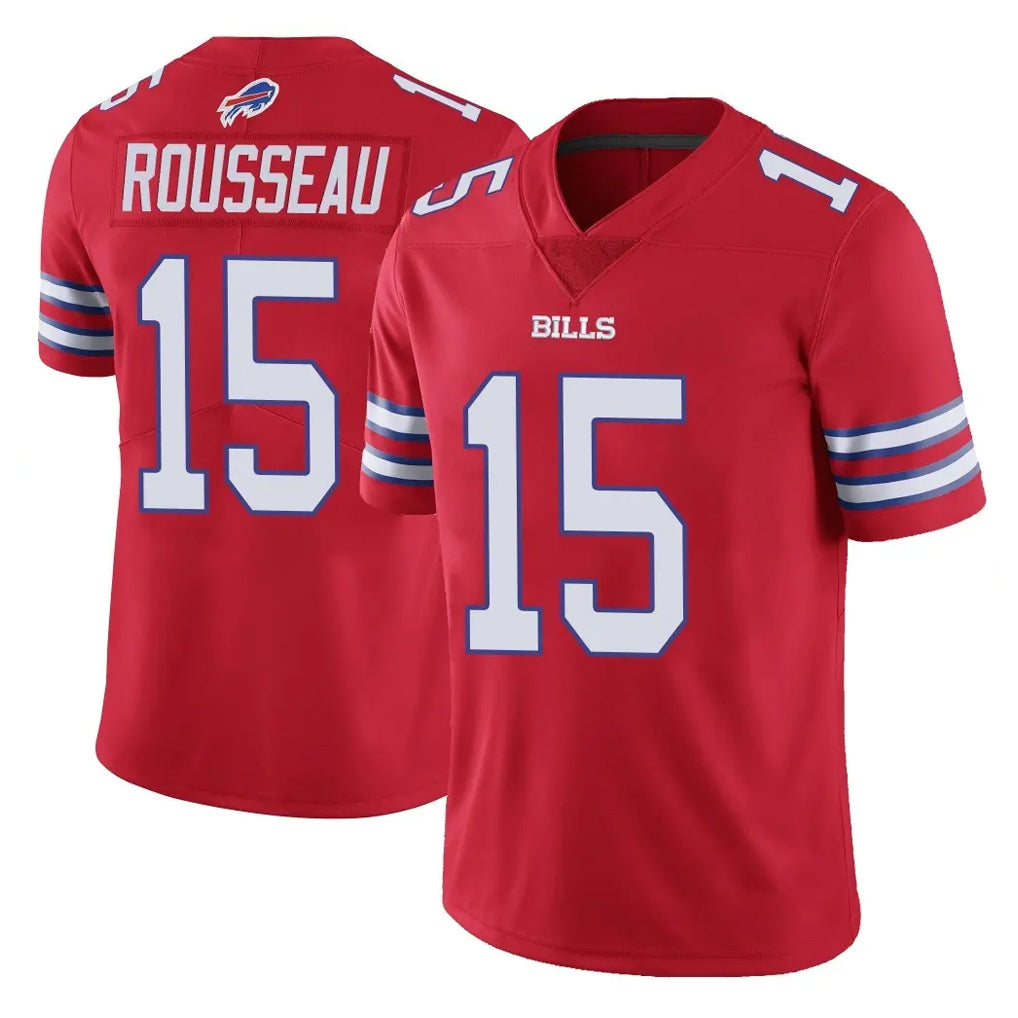 Ncoe B.Bills #15 Greg Rousseau Player Red Vapor Untouchable Limited Stitched Jerseys