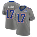 Ncoe B.Bills #17 Josh Allen Player Gray Nickel City Home Game Stitched Jerseys