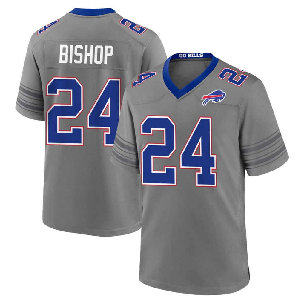 Ncoe B.Bills #24 Cole Bishop Player Gray Nickel City Home Game Stitched Jerseys