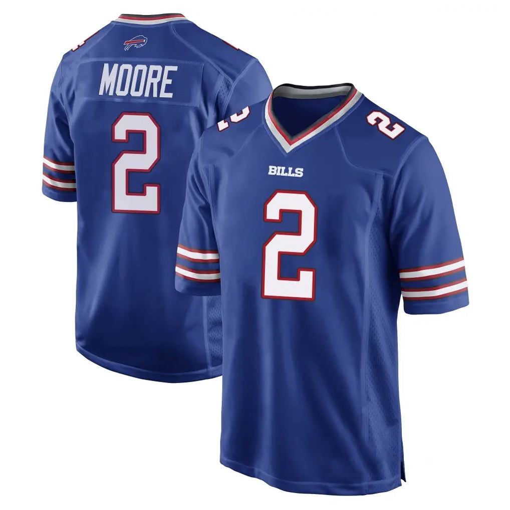 Ncoe B.Bills #2 DJ Moore Player Royal Home Game Stitched Jerseys