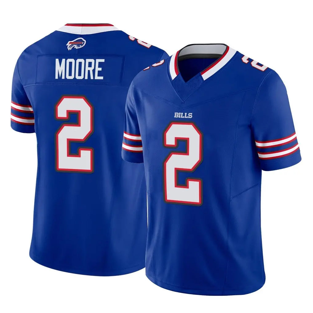 Ncoe B.Bills #2 DJ Moore Player Royal Vapor F.U.S.E. Limited Home Game Stitched Jerseys