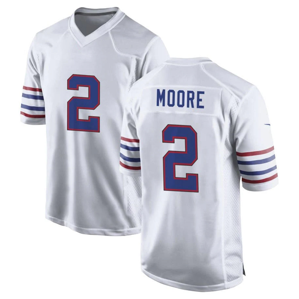 Ncoe B.Bills #2 DJ Moore Player White Alternate Game Stitched Jerseys