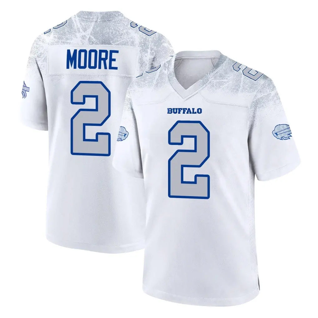 Ncoe B.Bills #2 DJ Moore Player White Rivalries Collection Game Stitched Jerseys