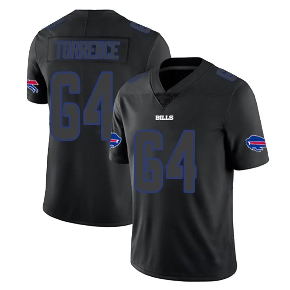 Ncoe B.Bills #64 O'Cyrus Torrence Player Black Impact Limited Home Game Stitched Jerseys