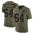 Ncoe B.Bills #64 O'Cyrus Torrence Player Olive Salute To Service Limited Game Stitched Jerseys