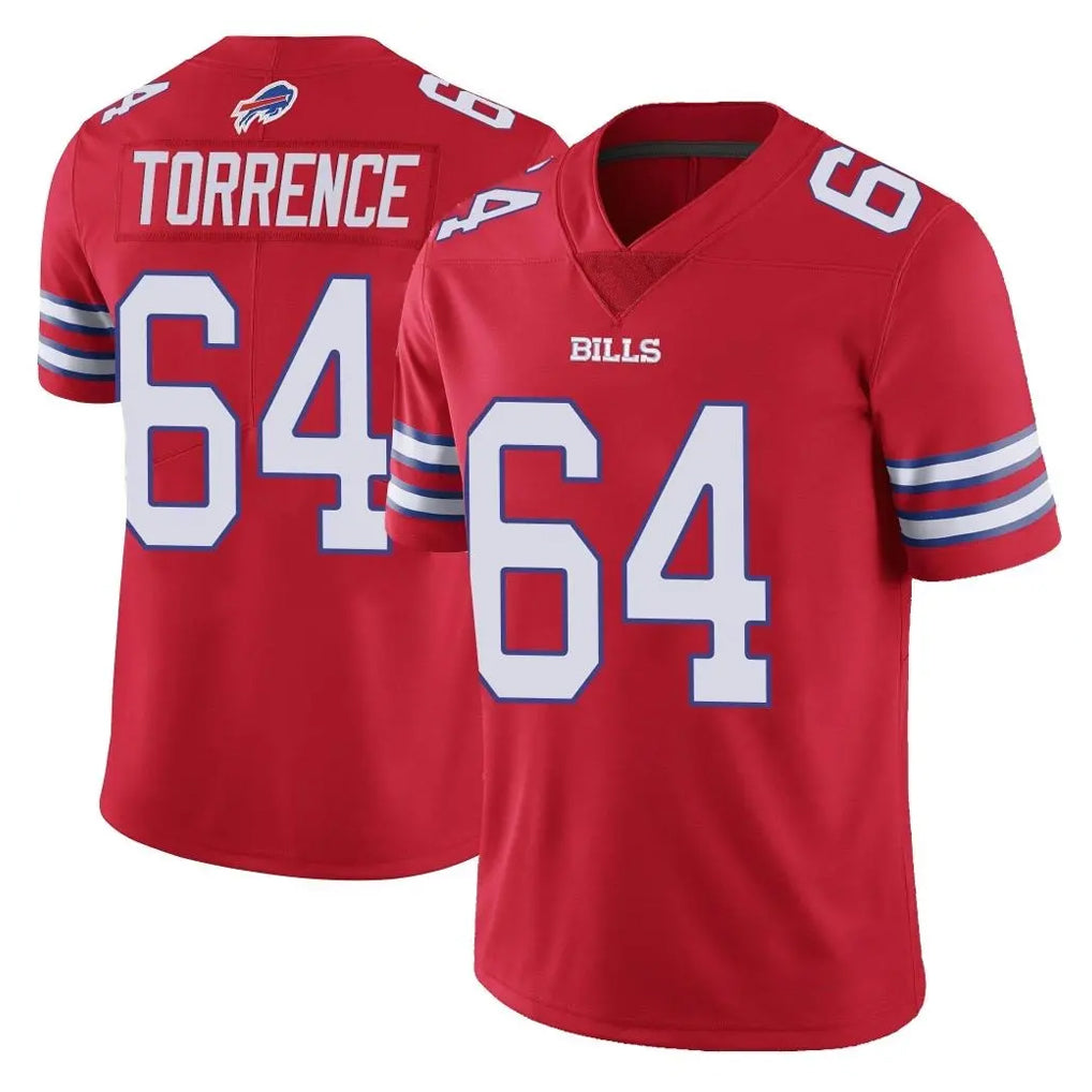 Ncoe B.Bills #64 O'Cyrus Torrence Player Red Vapor Untouchable Limited Stitched Jerseys