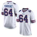 Ncoe B.Bills #64 O'Cyrus Torrence Player White Home Game Stitched Jerseys