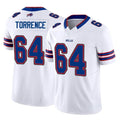 Ncoe B.Bills #64 O'Cyrus Torrence Player White Vapor F.U.S.E. Jersey Limited Home Game Stitched Jerseys