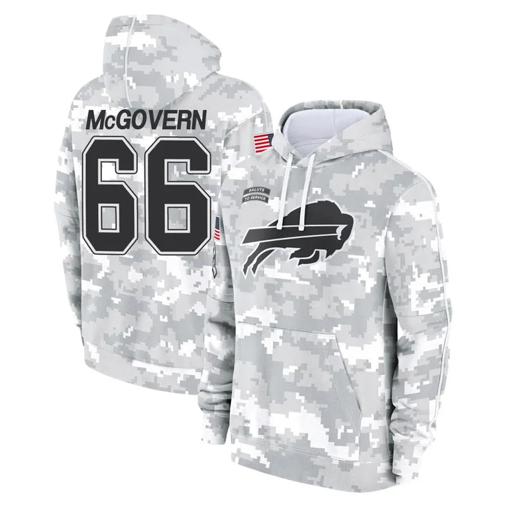 Ncoe B.Bills #66 Connor McGovern Player Arctic Camo Salute to Service Hoodies Stitched Jerseys