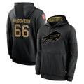 Ncoe B.Bills #66 Connor McGovern Player Black Salute to Service Hoodies Stitched Jersey