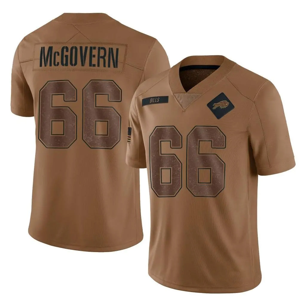 Ncoe B.Bills #66 Connor McGovern Player Brown Salute To Service Limited Stitched Jerseys