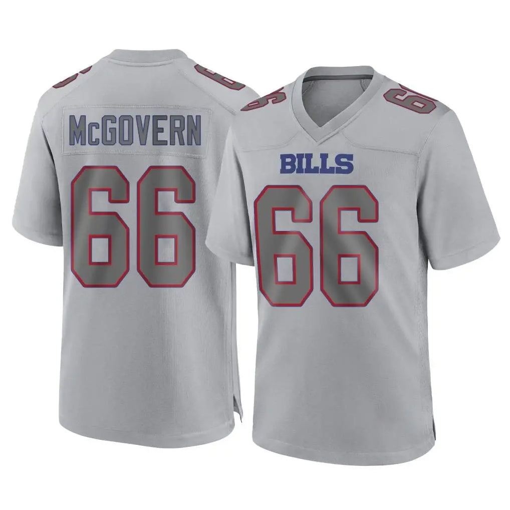 Ncoe B.Bills #66 Connor McGovern Player Gray Home Game Stitched Jerseys