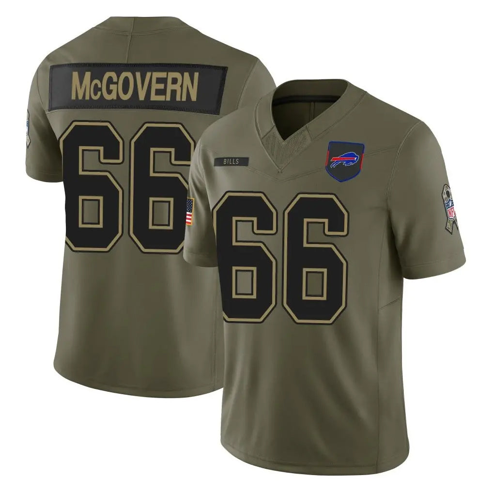 Ncoe B.Bills #66 Connor McGovern Player Olive Salute To Service Limited Game Stitched Jerseys