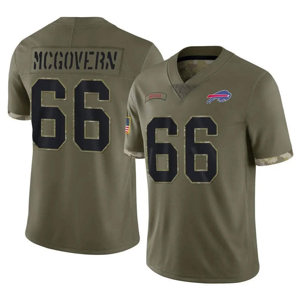 Ncoe B.Bills #66 Connor McGovern Player Olive Salute To Service Stitched Jerseys