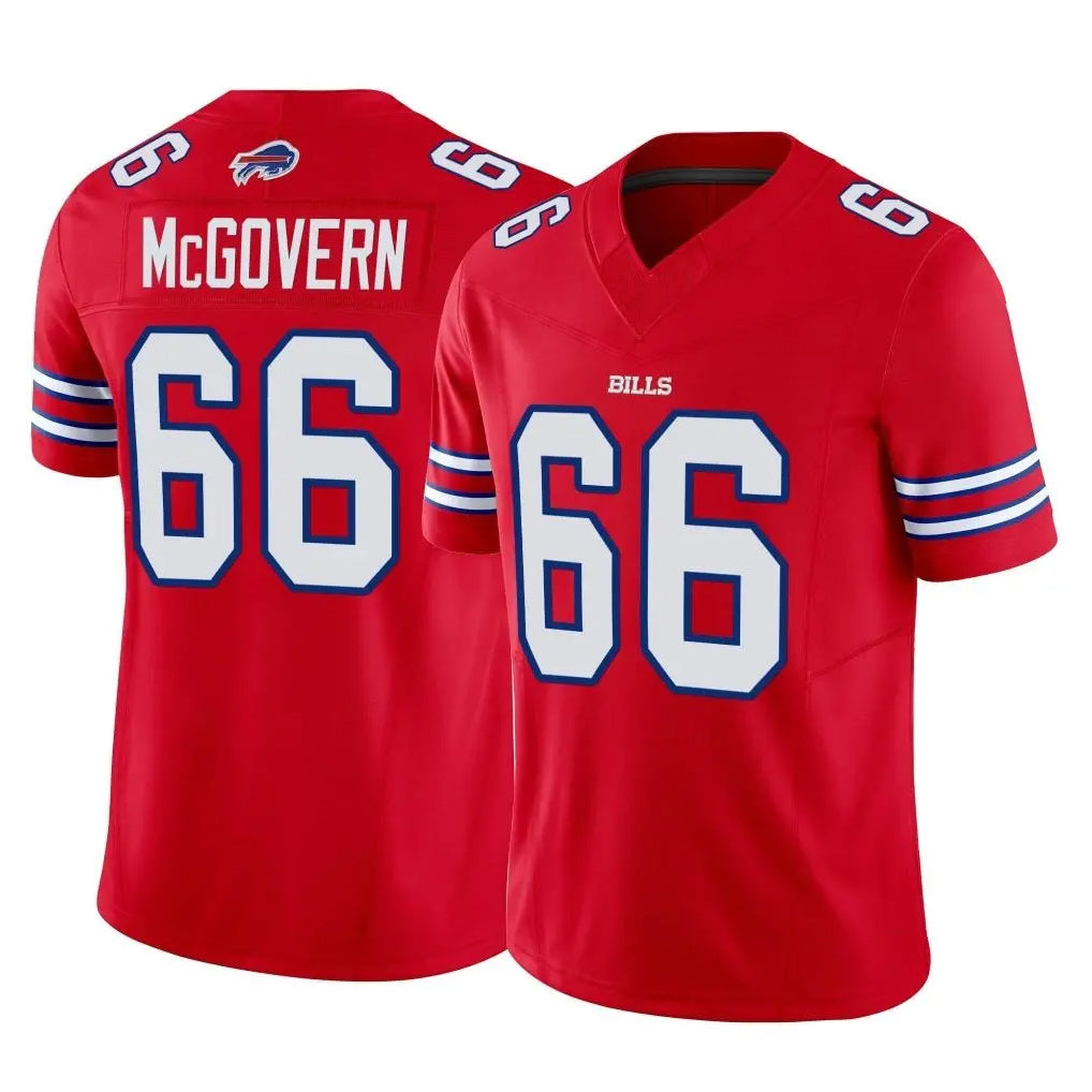 Ncoe B.Bills #66 Connor McGovern Player Red Vapor F.U.S.E. Jersey Limited Home Game Stitched Jerseys