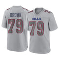 Ncoe B.Bills #79 Spencer Brown Player Gray Home Game Stitched Jerseys
