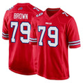 Ncoe B.Bills #79 Spencer Brown Player Red Home Game Stitched Jerseys