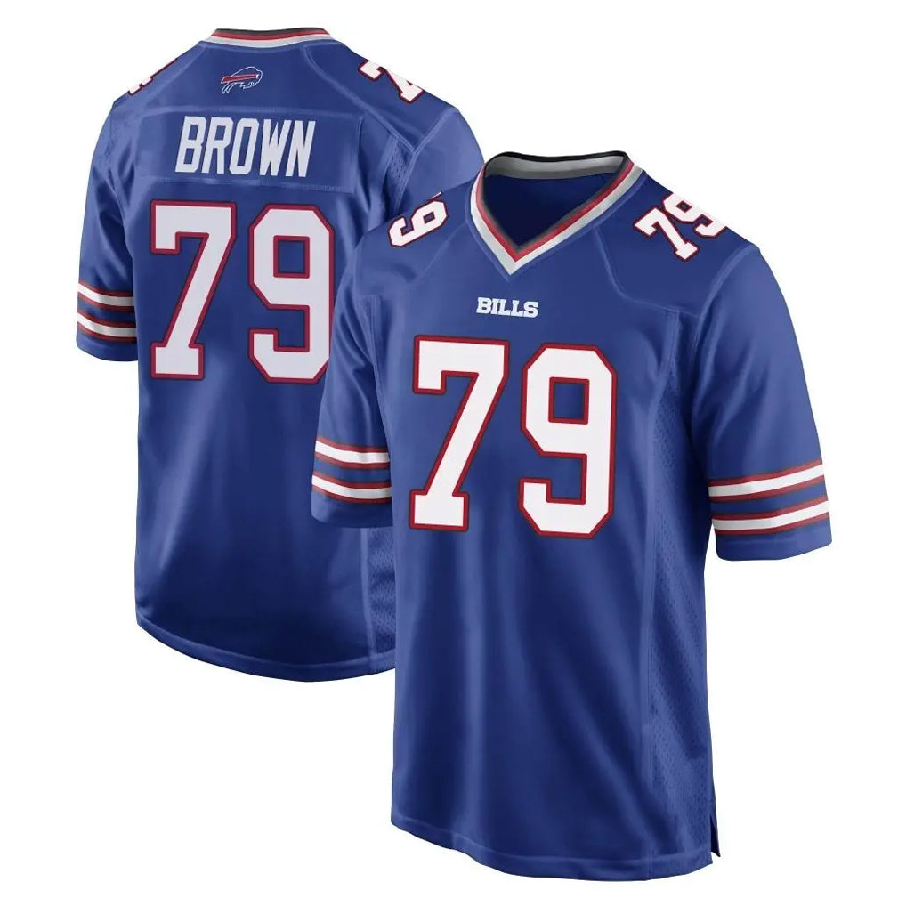 Ncoe B.Bills #79 Spencer Brown Player Royal Home Game Stitched Jerseys