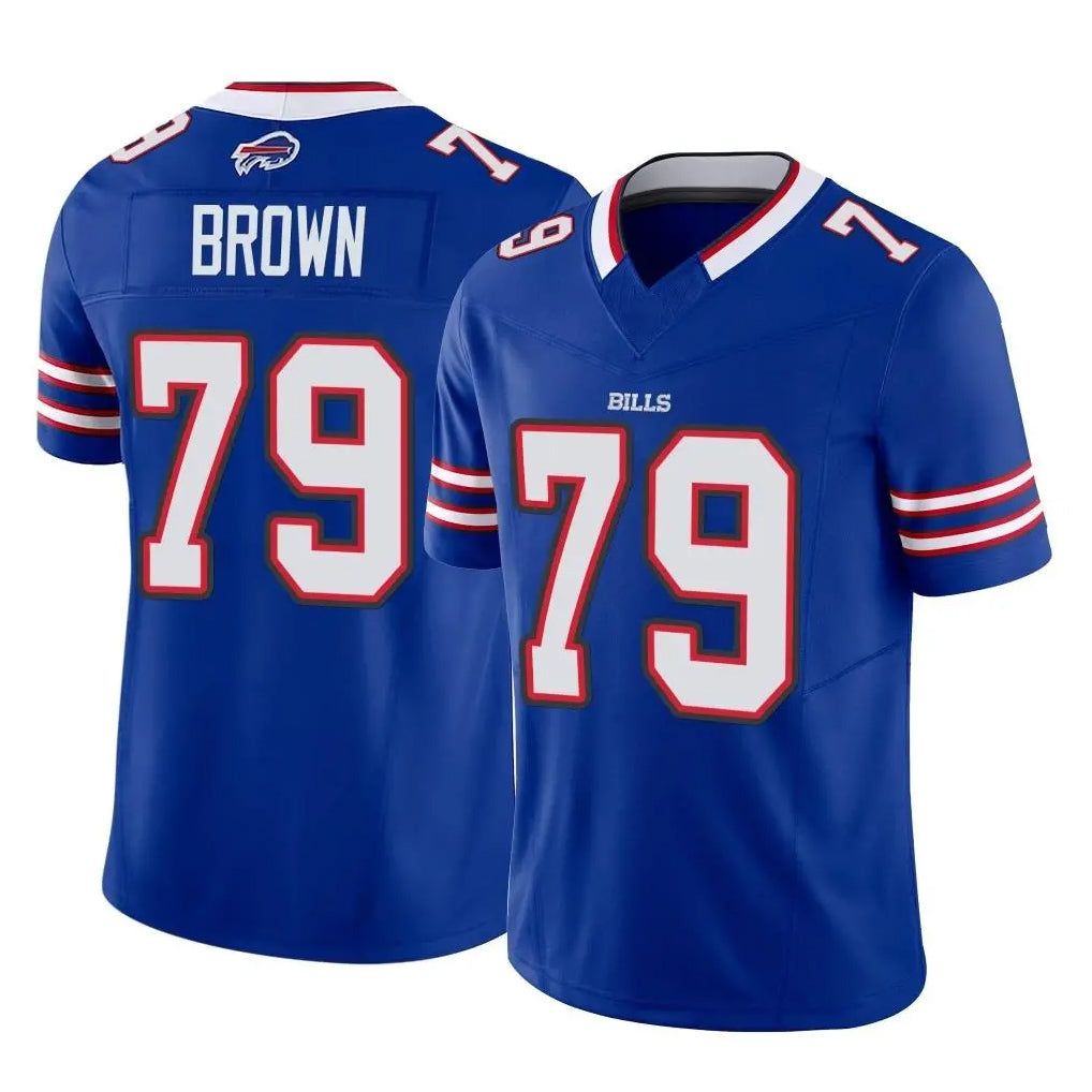 Ncoe B.Bills #79 Spencer Brown Player Royal Vapor F.U.S.E. Limited Home Game Stitched Jerseys