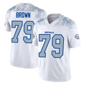 Ncoe B.Bills #79 Spencer Brown Player White Rivalries Collection Limited Game Stitched Jerseys