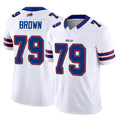 Ncoe B.Bills #79 Spencer Brown Player White Vapor F.U.S.E. Jersey Limited Home Game Stitched Jerseys