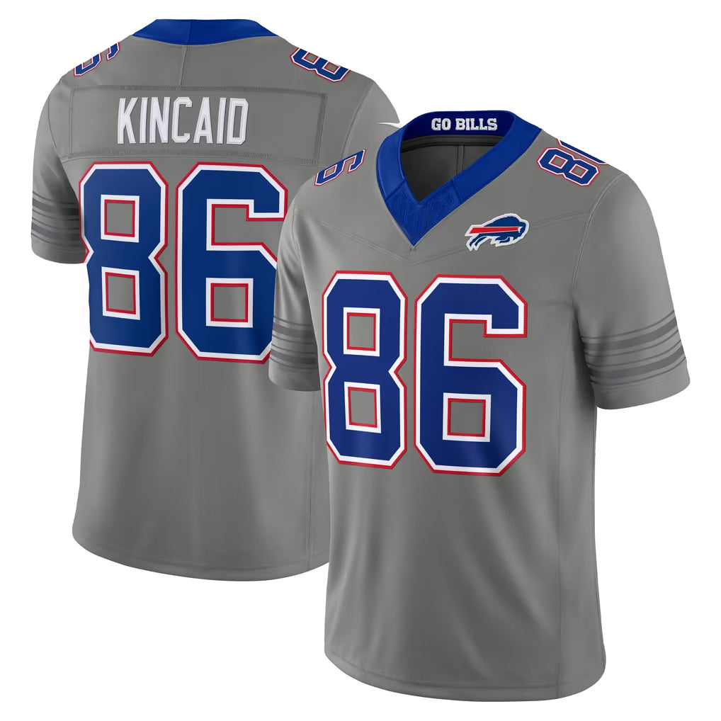 Ncoe B.Bills #86 Dalton Kincaid Player Gray Limited Nickel City Home Game Stitched Jerseys