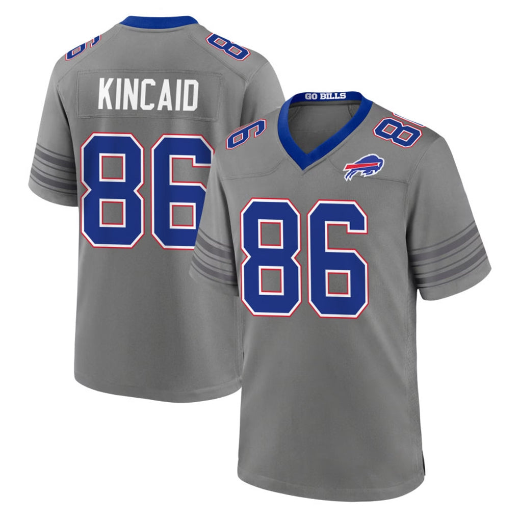 Ncoe B.Bills #86 Dalton Kincaid Player Gray Nickel City Home Game Stitched Jerseys