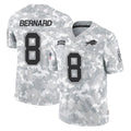 Ncoe B.Bills #8 Terrel Bernard Player Arctic Camo Salute to Service Limited Game Stitched Jerseys